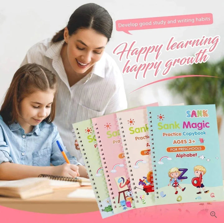 Cuadernos Reutilizables para Caligrafía X4: ¡El Futuro del Aprendizaje Infantil!